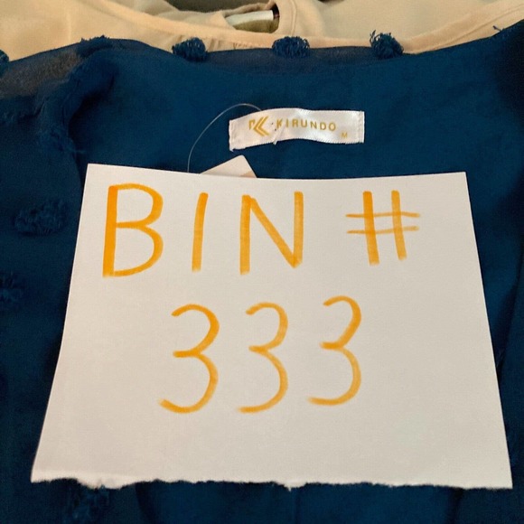 Kirundo Dress Womens Sz M Teal Blue A Line Mini Flowy‎ Sheer Textured New - Picture 7 of 10